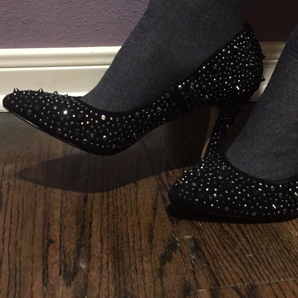 Aldo black heels with studs size 11